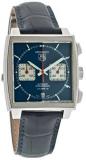 TAG Heuer Men's CAW2111.FC6183 Monaco Calibre 12 Automatic Chronograph Blue Alligator Strap Watch