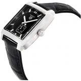 Tag Heuer Monaco Black Dial Leather Strap Men's Watch WAW131AFC6177