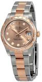 Rolex DateJust 31 Automatic Ladies Stainless Steel 18kt Everose Gold Oyster Watch 278341PDO