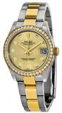 Rolex Datejust 31 Champagne Diamond Dial Ladies Steel and 18kt Yellow Gold Oyster Watch 278383CDO