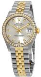 Rolex Datejust 31 Silver Diamond Dial Ladies Steel and 18kt Yellow Gold Jubilee Watch 278383SDJ