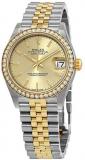Rolex Datejust 31 Champagne Diamond Dial Ladies Steel and 18kt Yellow Gold Jubilee Watch 278383CSJ