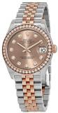 Rolex Datejust Rose Diamond Dial Automatic Ladies Steel and Everose Gold Jubilee Watch 278381PDJ