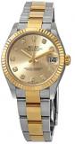 Rolex Datejust 31 Champagne Diamond Dial Automatic Ladies Steel and 18kt Yellow Gold Oyster Watch 278273CDO