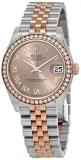 Rolex Datejust Rose Dial Automatic Ladies Steel and Everose Gold Jubilee Watch 278381PRJ