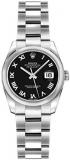 Rolex Lady-Datejust 26 179160 Black Roman Numeral Dial Oyster