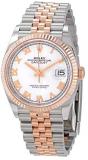 Rolex Datejust 36 Automatic White Dial Men's Steel and 18kt Everose Gold Jubilee Watch 126231WRJ