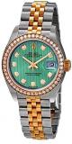 Rolex Lady Datejust Green Stripe Dial Diamond Bezel Automatic Watch 279383GNDJ