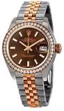 Rolex Lady Datejust Chocolate Dial Automatic Ladies Steel and 18K Everose Gold Jubilee Watch 279381CHSJ