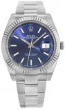 Men's Rolex Datejust 41 Blue Dial Oyster Bracelet Watch 126334