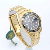 Rolex Submariner Yellow Gold Watch Black Dial Watch 116618