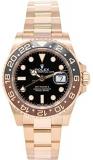 Rolex GMT-Master II 126715 18K Rose Gold Watch Black Dial Black and Brown Rotata...