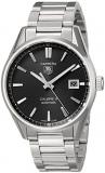 WAR211A.BA0782 Watch Tag Heuer Men's Carrera Stainless steel case, Stainless steel bracelet, Black dial, Automatic movement, Scratch resistant sapphire, Water resistant up to 10 ATM - 100 meters - 330 feet