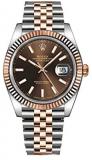Rolex Datejust Chocolate Dial Steel and 18K Everose Gold Jubilee Men's Watch 126...