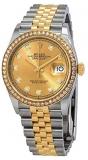 Rolex Datejust 36 Champagne Diamond Dial Steel and 18kt Yellow Gold Jubilee Watc...