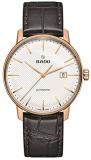 Rado Men's Coupole Classic 41mm Brown Leather Band Rose Gold Plated Case Automatic Analog Watch R22877025