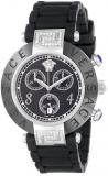 Versace Women's 92CCS91D008 S009 Reve Black Ceramic Stainless Steel Chronograph Watch With Black Rubber Band