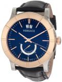 Versace Men's 18A99OD009 S009 Acron Big Date Automatic Power Reserve 18K Gold Be...