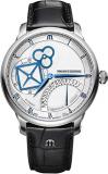 Maurice Lacroix Masterpiece Square Wheel Retrograde Watch - Silver