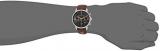 Maurice Lacroix Men's Eliros Stainless Steel Quartz Watch with Leather Calfskin Strap, Brown, 20 (Model: EL1098-SS001-311-1)