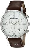 Maurice Lacroix Men's Eliros Stainless Steel Swiss Quartz Watch with Leather Strap, Brown, 20 (Model: EL1098-SS001-112-1)