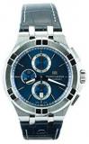 Maurice Lacroix Men's Stainless Steel Swiss Quartz Watch with Leather Crocodile Strap, Blue, 24 (Model: AI1018-SS001-430-1)