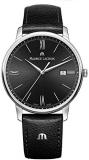 Maurice Lacroix Men's Eliros Stainless Steel Quartz Watch with Leather Calfskin ...