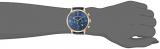 Maurice Lacroix Men's 'Eliros' Quartz Gold and Leather Casual Watch, Color:Blue (Model: EL1098-PVP01-411-1)