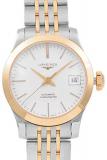 Longines Record Steel 18K Rose Gold Silver Automatic Ladies Watch L.320.5.72.7