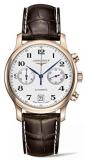 Longines Master Collection Silver Dial 18kt Rose Gold Brown Leather Mens Watch L26698783