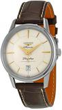 Longines Heritage Flagship Silver Dial Brown Leather Mens Watch L47954782