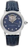 Frederique Constant Women's Ladies Stainless Steel Automatic-self-Wind Watch with Leather-Alligator Strap, Blue, 19 (Model: FC-310HBAND2P6)