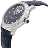 Frederique Constant Women's Ladies Stainless Steel Automatic-self-Wind Watch with Leather-Alligator Strap, Blue, 19 (Model: FC-310HBAND2P6)