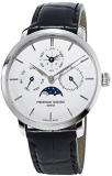 Frederique Constant Slimline Perpetual Calendar Men's Automatic Stainless Steel Watch FC-775S4S6