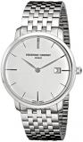 Frederique Constant Men's FC-306S4S6B Curved Index Silver Dial Watch