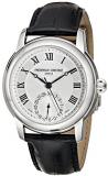 Frederique Constant Maxime Men's 710MC4H6 Stainless Steel Watch with Seconds Hand and Black Leather Band