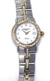 Raymond Weil Parcifal Steel and 18k Gold Mother of Pearl Dial DiamHour Markers Diam Bezel and Bracelet Date Limited Edition Women''s
