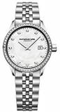Raymond Weil Freelancer Diamond White Mother of Pearl Dial Ladies Watch 5629-STS-97081