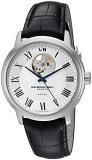 Raymond Weil Men's Maestro Stainless Steel Swiss-Automatic Watch with Leather Strap, Black (Model: 2227-STC-00659)