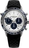 Raymond Weil Freelancer Automatic chronograph Steel on leather strap, silver dial 7740-SC3-65521