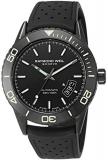 Raymond Weil Men's Freelancer Stainless Steel Swiss-Automatic Watch with Rubber Strap, Black (Model: 2760-SB1-20001)