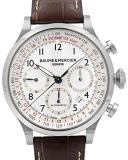 Baume and Mercier Capeland White Dial Chronograph Mens Watch 10082