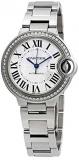 Cartier Ballon Bleu Silver Flinque Sunray Dial Ladies Watch W4BB0016