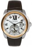 Cartier Calibre De Cartier Silver Dial Mechanical Wind Mens Watch W7100039