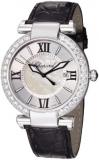 Chopard Imperiale Ladies Silver Diamond Dial Leather Strap Watch 388531-3002