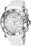 Chopard Women's 288499-3004 Happy Sport Round White Snow Flake Diamond Dial Watch