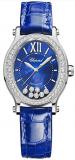 Chopard Diamond Happy Sport Oval Watch White Gold, Blue Dial 275362-1001
