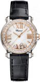 Chopard Happy Sport II Ladies Rose Gold Diamond Watch 278509-6006