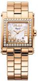 Chopard Happy Sport Rose Gold Diamonds Square Quartz Medium Ladies Watch 275322-5002
