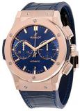 Hublot Classic Fusion Automatic Blue Sunray Dial 18kt King Gold Men's Watch 521.OX.7180.LR